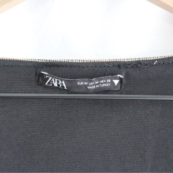 NWOT Zara Blogger Favorite Square Neck Houndstooth Long Sleeve Mini Dress Medium - Picture 9 of 9